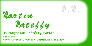 martin mateffy business card